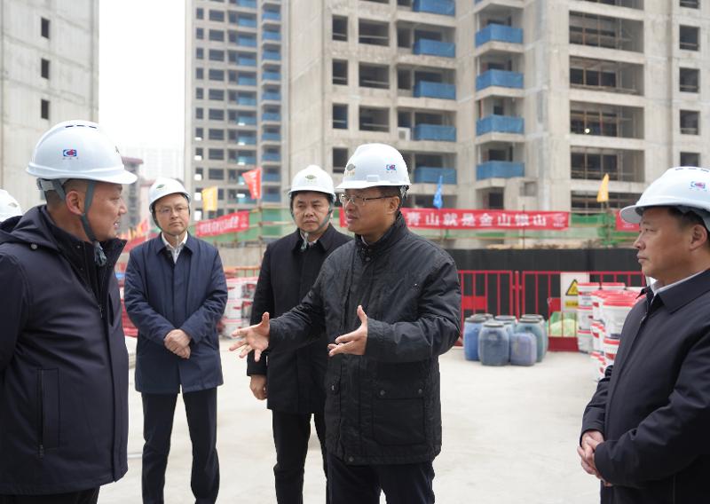 2024年12月26日，湖南省委常委、岳陽市委書記謝衛江到四化建南區改造項目九禧府樓盤調研